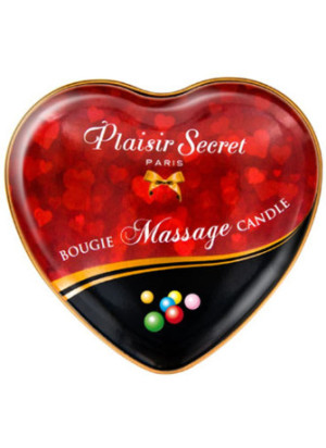 Mini bougie de massage bubble gum boîte coeur 35ml - CC826063